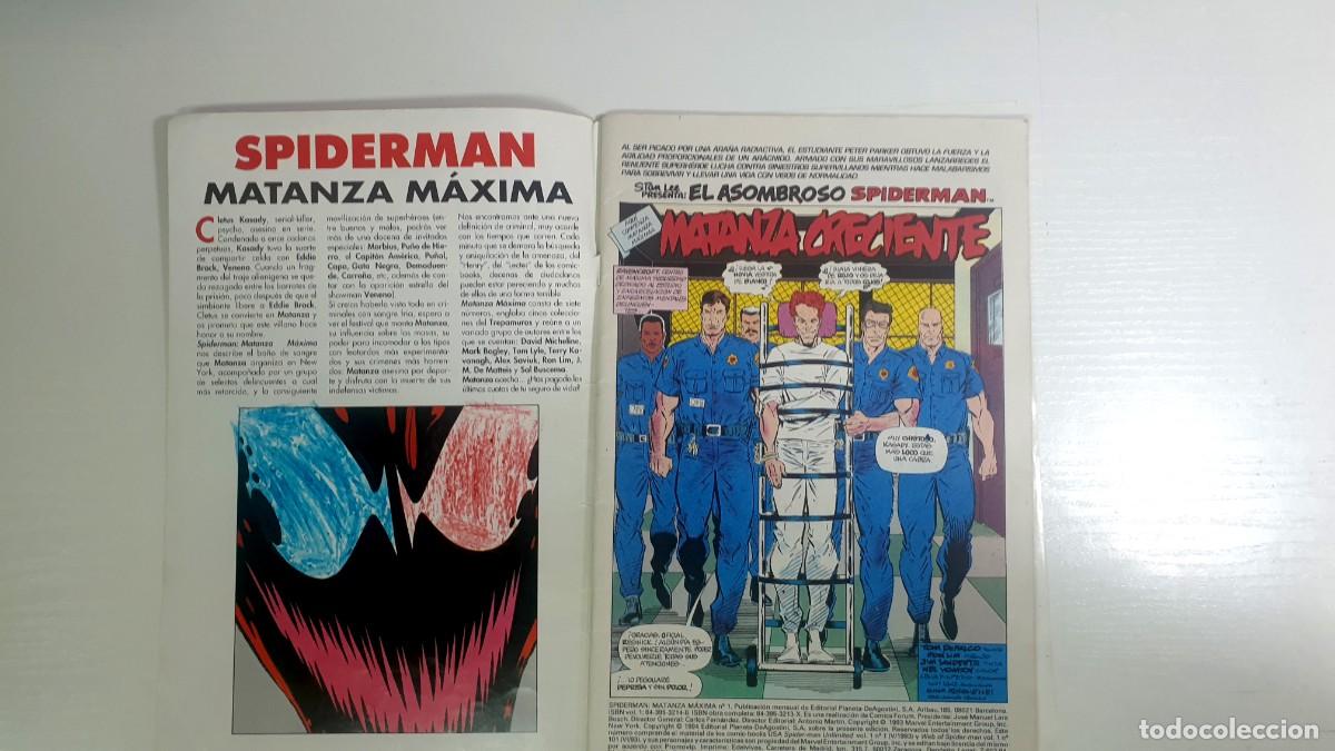 C&oacute;mics: Marvel, Forum: Spiderman - Veneno. Matanza M&aacute;xima. N&uacute;mero 1 de 7. 1994. C&oacute;mic. - Foto 2