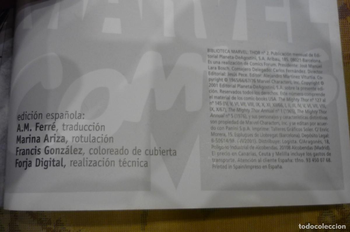 C&oacute;mics: EL PODEROSO THOR 2. EXCELSIOR BIBLIOTECA MARVEL. FORUM 2001. - Foto 8