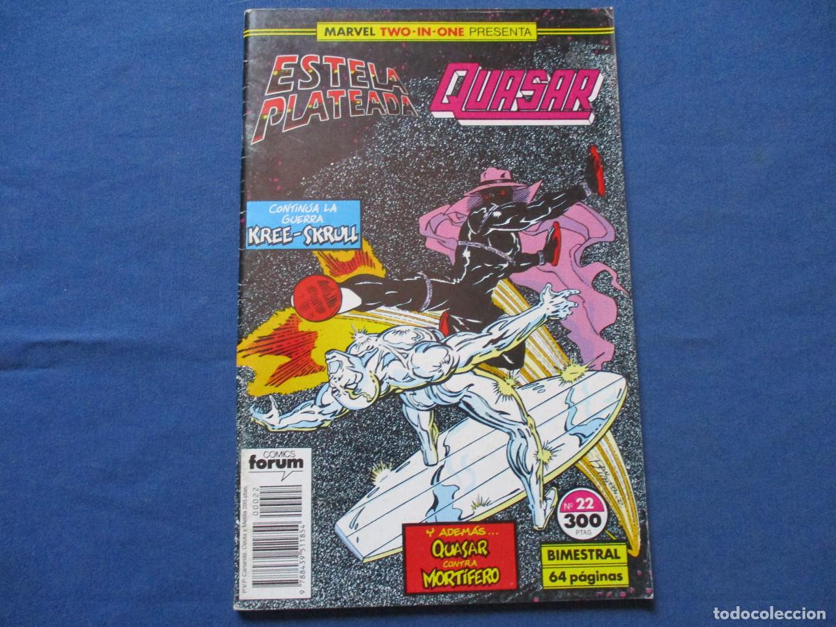 C&oacute;mics: MARVEL / ESTELA PLATEADA + QUASAR N.&ordm; 22 MARVEL TWO-IN-ONE &middot; FORUM 1991 - Foto 1