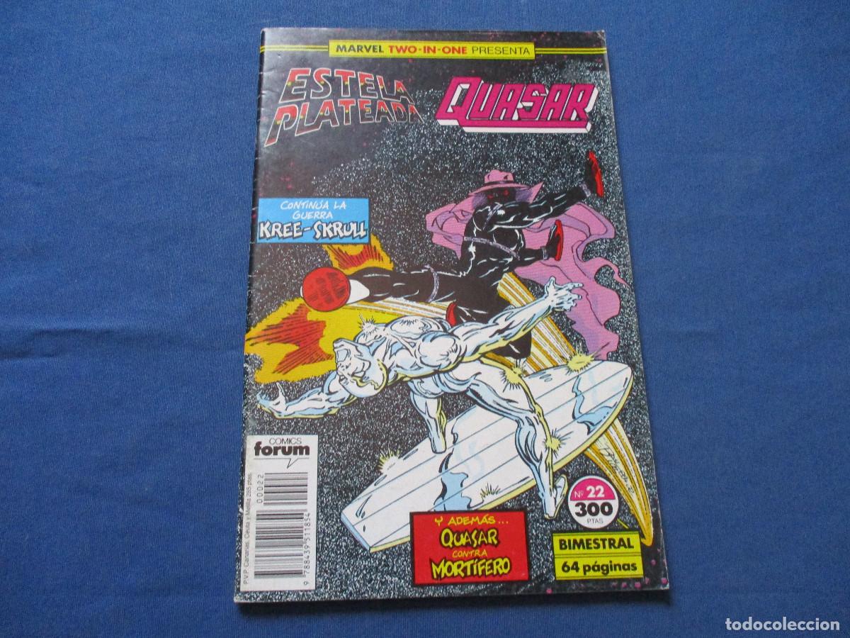 C&oacute;mics: MARVEL / ESTELA PLATEADA + QUASAR N.&ordm; 22 MARVEL TWO-IN-ONE &middot; FORUM 1991 - Foto 2