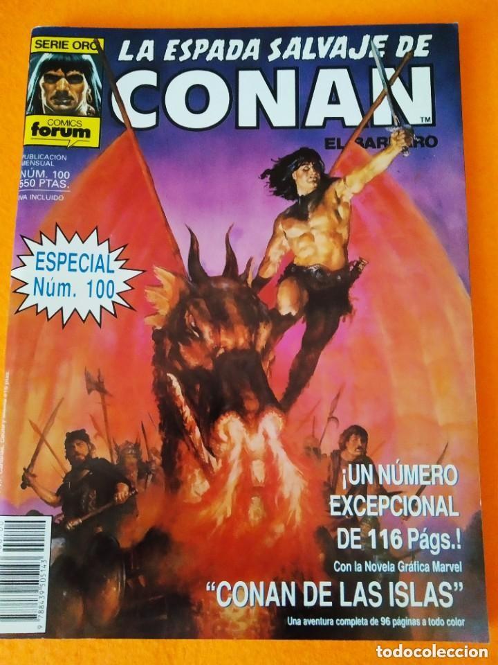 C&oacute;mics: LA ESPADA SALVAJE DE CONAN N&ordm; 100 - PRIMERA EDICI&Oacute;N - FORUM - Foto 1