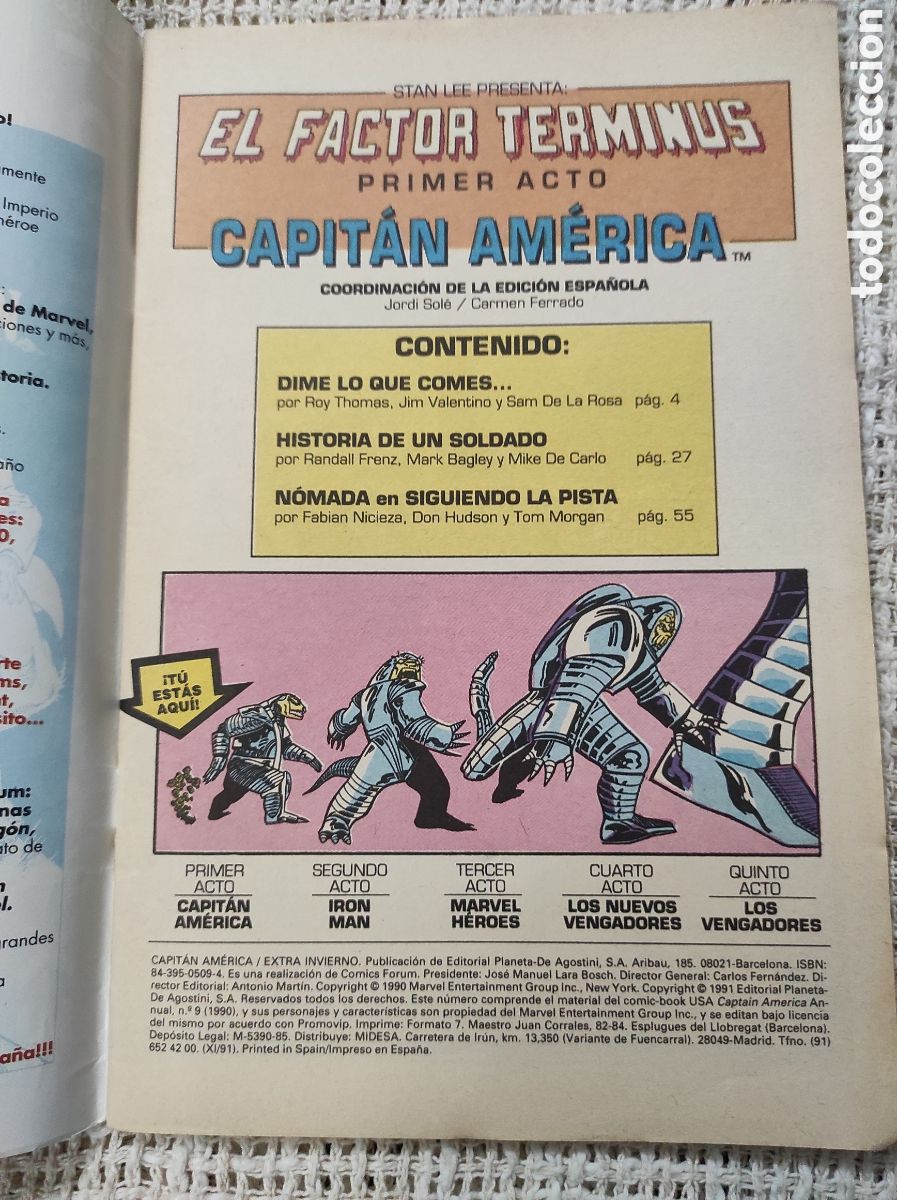 C&oacute;mics: EXTRA INVIERNO - EL FACTOR TERMINUS 1&ordf; PARTE ( CAPITAN AMERICA ) -ED. FORUM - Foto 2