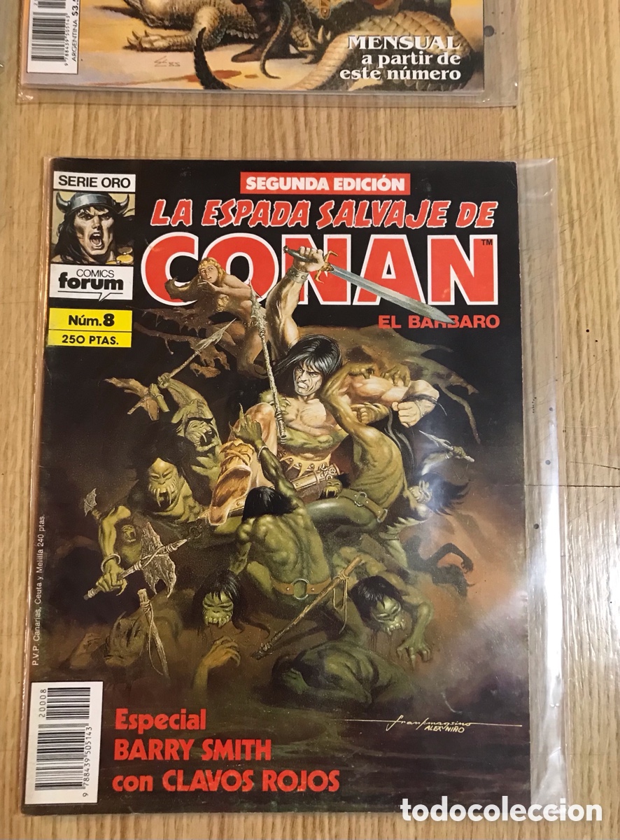 C&oacute;mics: C&oacute;mics. La espada salvaje de Conan. Lote de 8. F&oacute;rum. - Foto 2