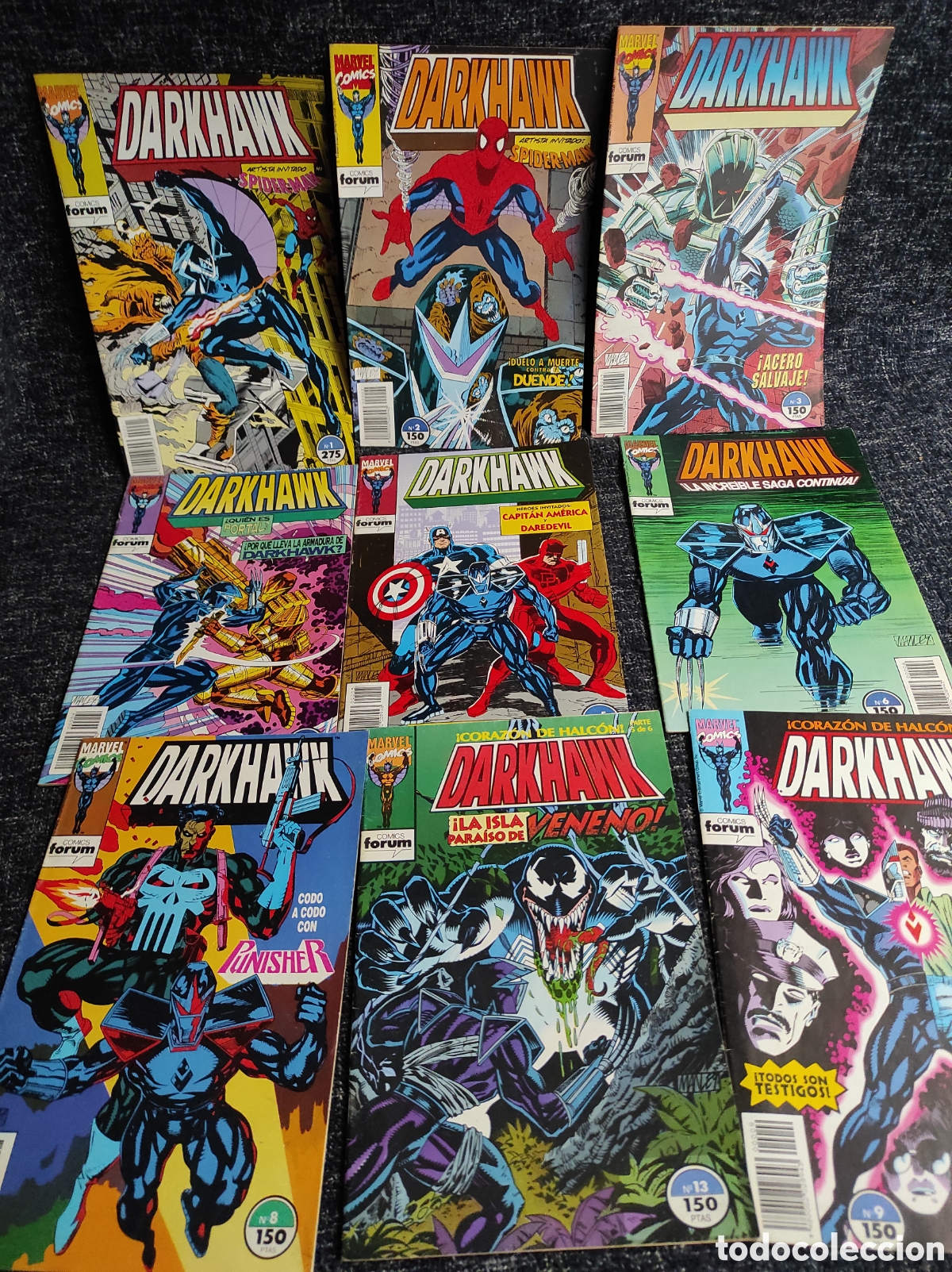 C&oacute;mics: DARKHAWK - LOTE DE 9 EJEMPLARES -ED. FORUN - COLECCION DE 14 NUMEROS - Foto 1
