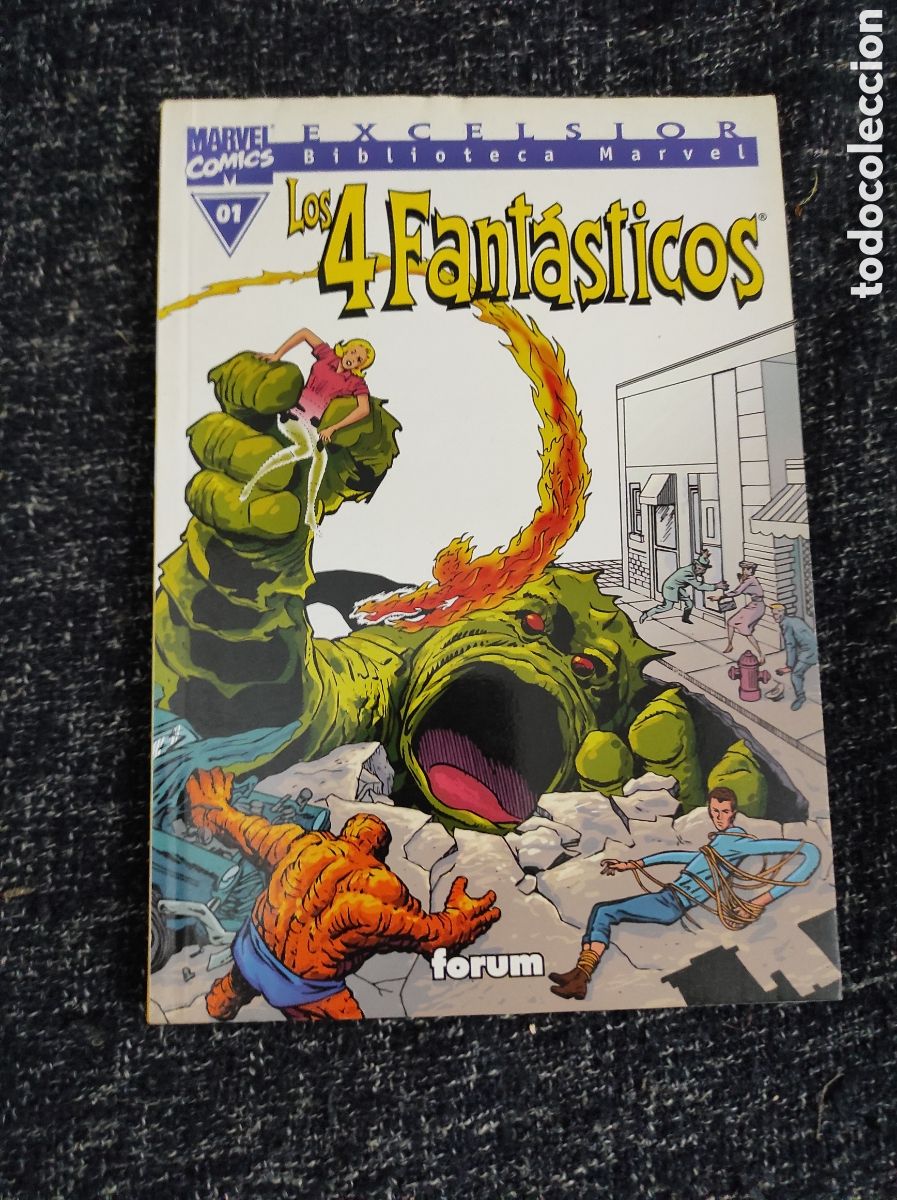 C&oacute;mics: EXCELSIOR BIBLIOTECA MARVEL - LOS 4 FANTASTICOS N&ordm; 01 -ED. FORUM - Foto 1