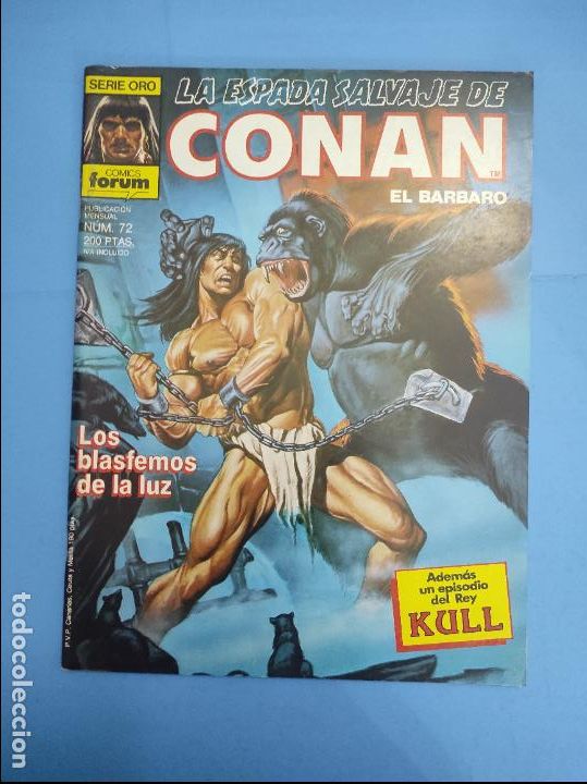 C&oacute;mics: COMIC DE LA ESPADA SALVAJE DE CONAN 1&ordf; EDICION A&Ntilde;O 1987 N&ordm; 72 DE COMICS FORUM - Foto 1