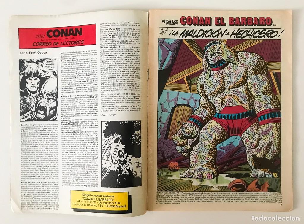 C&oacute;mics: CONAN #94 - COMICS FORUM 1986 - Foto 2