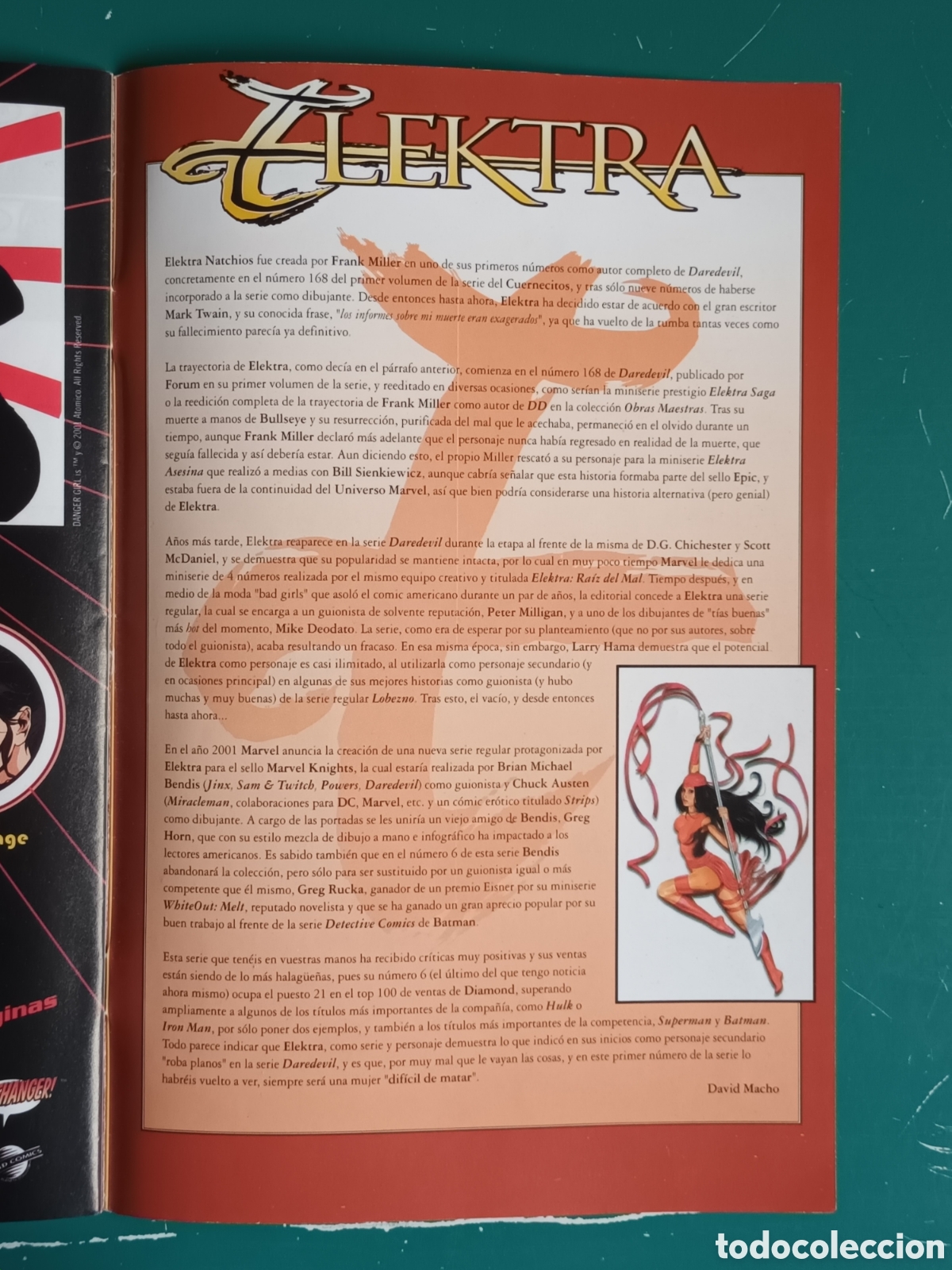 C&oacute;mics: Marvel Knights Elektra vol 1 N&deg; 1 FORUM - MARVEL 2002 - Foto 11