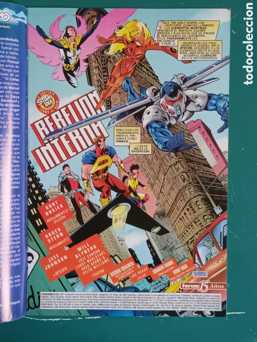 C&oacute;mics: Thunderbolts vol 1 N&deg; 7 FORUM - MARVEL 1998 - Foto 2