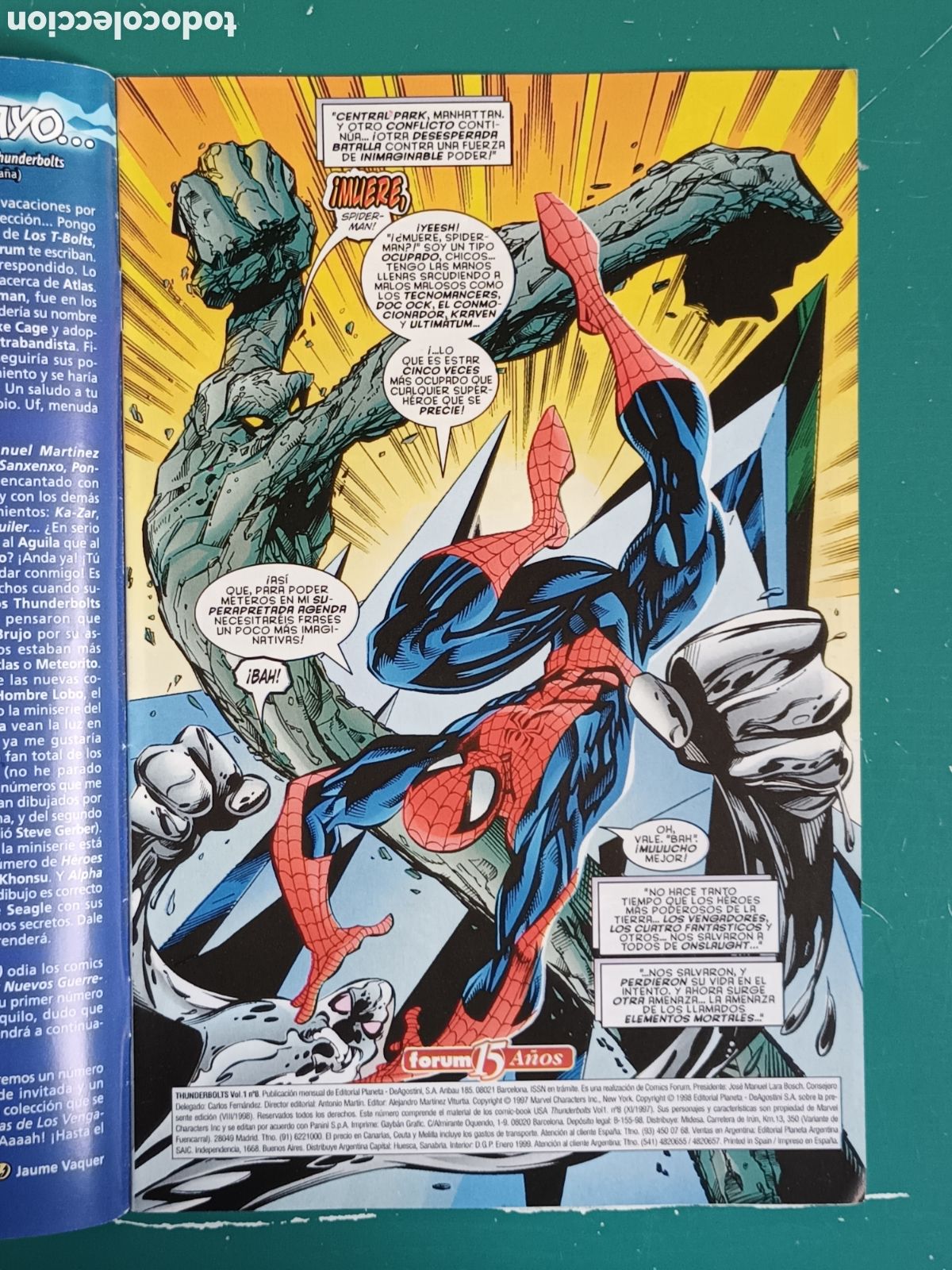 C&oacute;mics: Thunderbolts vol 1 N&deg; 8 FORUM - MARVEL 1998 Spiderman Daredevil - Foto 2