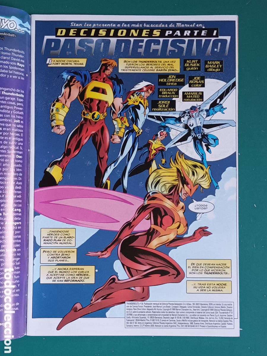C&oacute;mics: Thunderbolts vol 1 N&deg; 20 FORUM - MARVEL 1999 - Foto 2