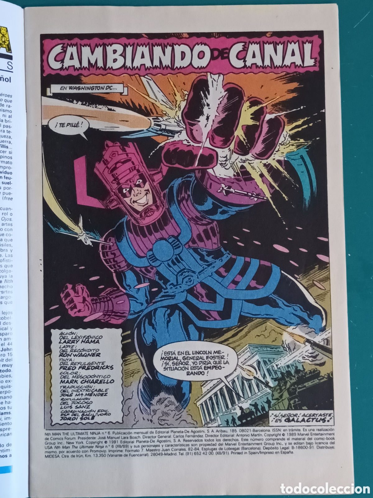 C&oacute;mics: Nth Man The Ultimate Ninja N&deg; 6 FORUM - MARVEL 1991 - Foto 2