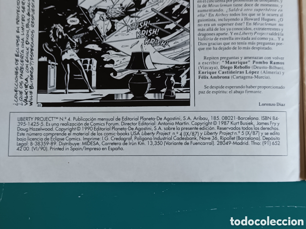 C&oacute;mics: Liberty Project N&deg; 4 FORUM - ECLIPSE COMICS 1990 - Foto 2