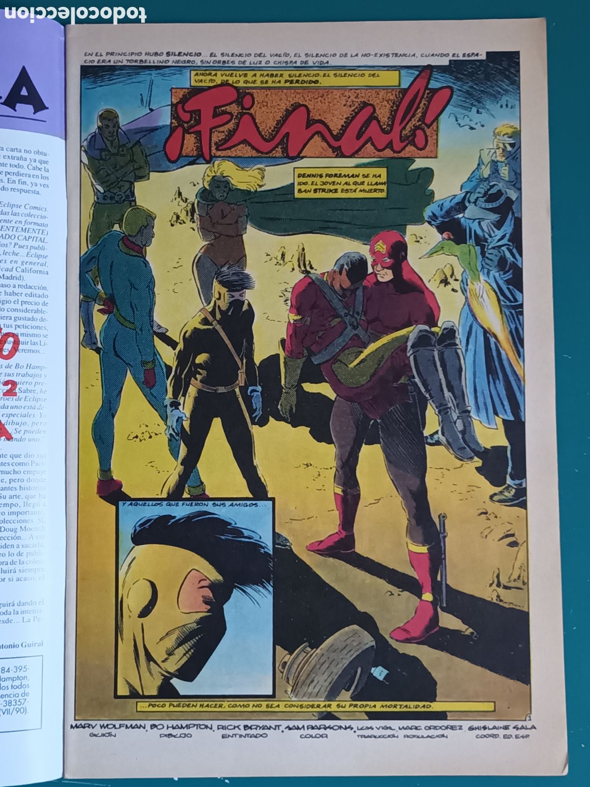 C&oacute;mics: Total Eclipse N&deg; 5 FORUM - ECLIPSE COMICS 1990 Habichuela Miracle Man Liberty Project Airboy - Foto 2