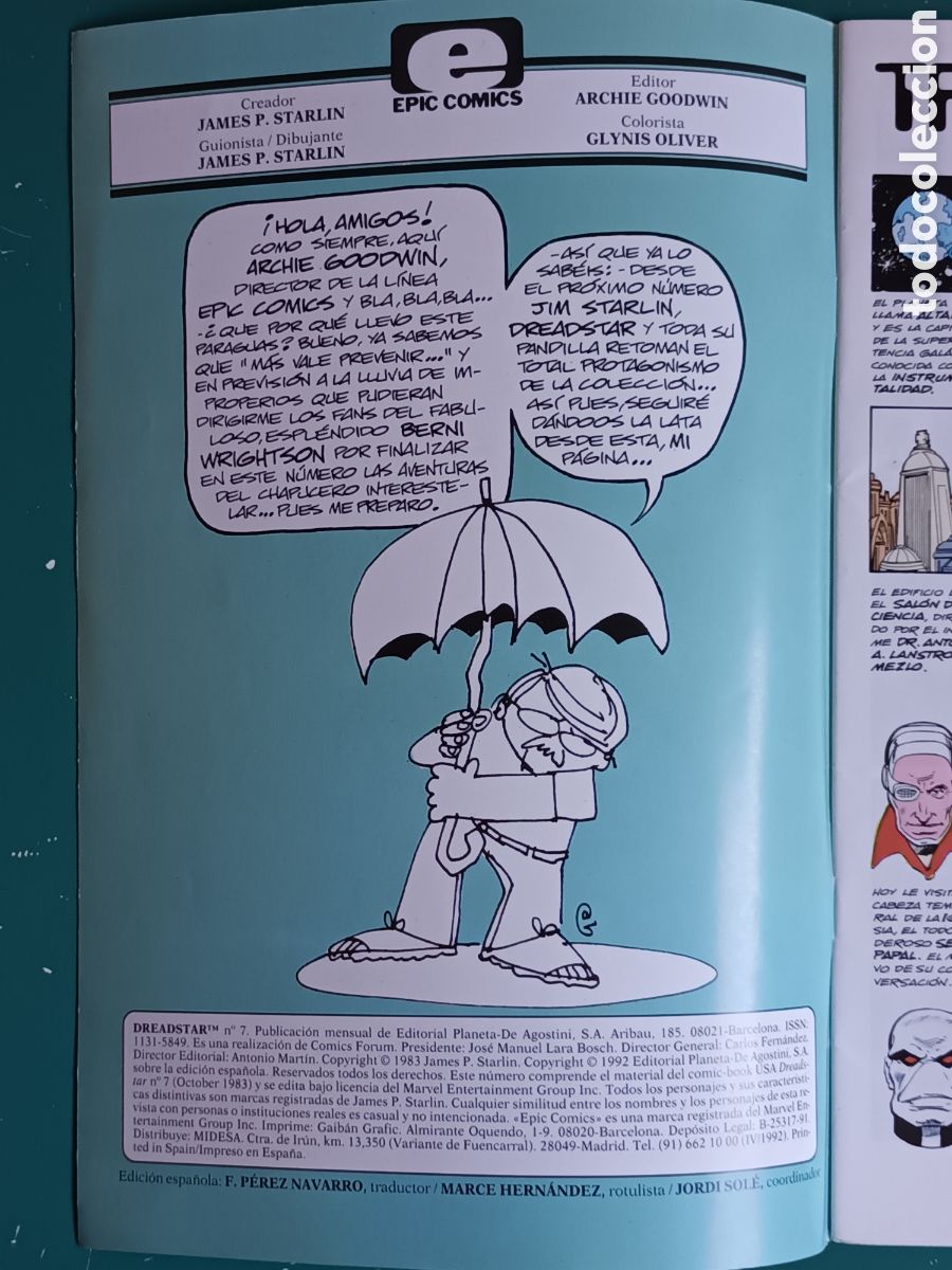 C&oacute;mics: Dreadstar VOL 2 N&deg; 7 FORUM - MARVEL - EPIC COMICS 1992 - Foto 2