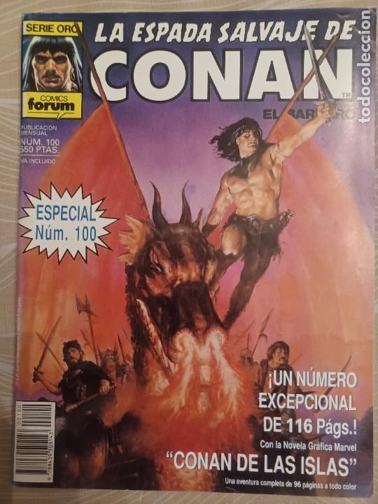 C&oacute;mics: LA ESPADA SALVAJE DE CONAN N&ordm; 100 1&ordf; EDICION FORUM - Foto 1