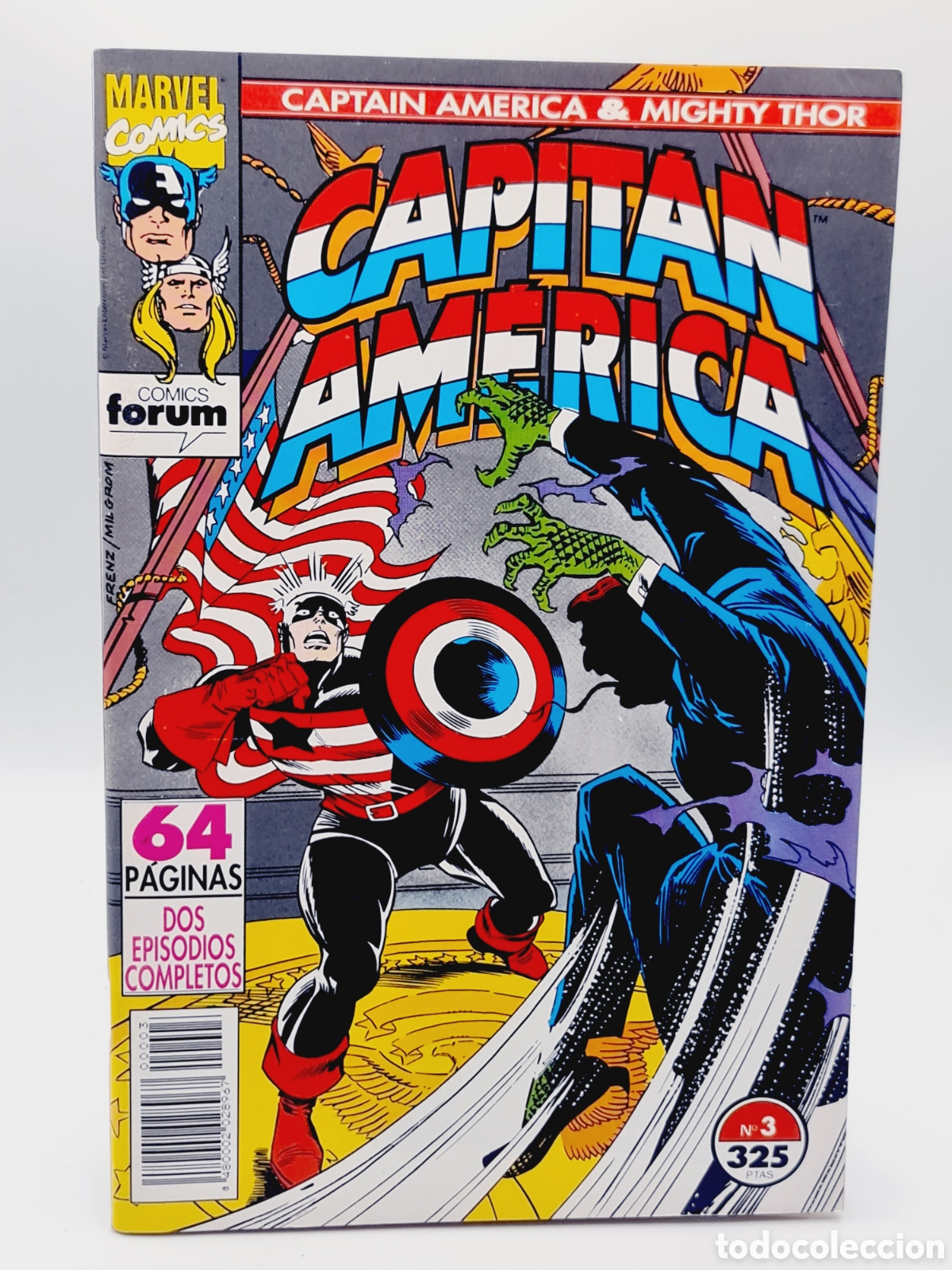 C&oacute;mics: CASI EXCELENTE ESTADO CAPITAN AMERICA Y EL PODEROSO THOR 3 VOL2 FORUM COMICS GRAPA - Foto 1