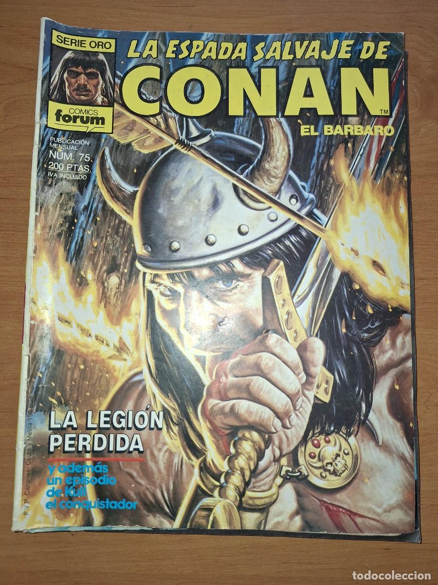 C&oacute;mics: COMIC FORUM, SERIE ORO, LA ESPADA SALVAJE DE CONAN EL B&Aacute;RBARO. N&Uacute;MERO 75. - Foto 1
