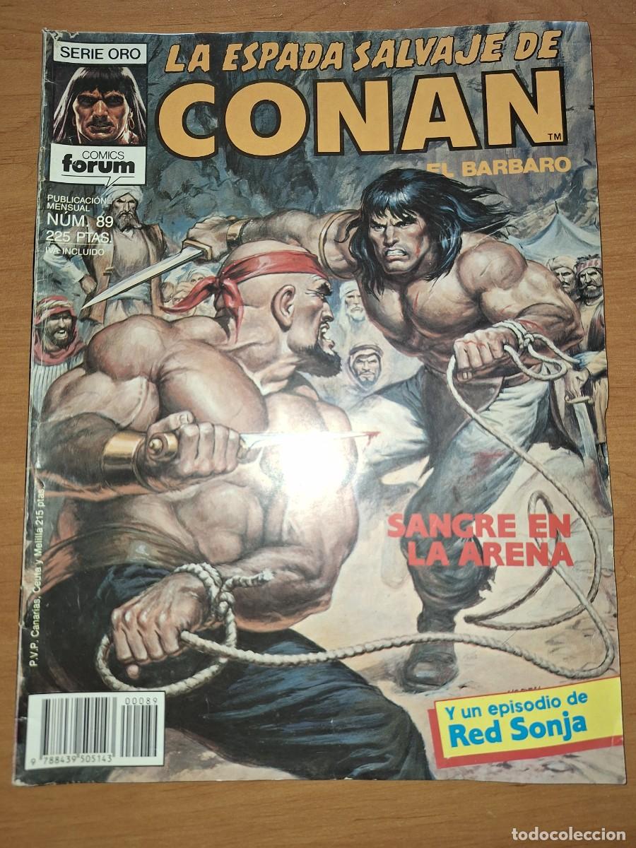 C&oacute;mics: COMIC FORUM, SERIE ORO, LA ESPADA SALVAJE DE CONAN EL B&Aacute;RBARO. N&Uacute;MERO 89. - Foto 1