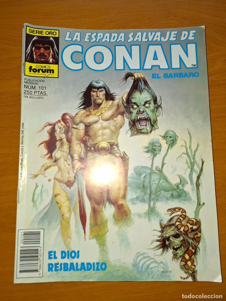 C&oacute;mics: COMIC FORUM, SERIE ORO, LA ESPADA SALVAJE DE CONAN EL B&Aacute;RBARO. N&Uacute;MERO 101. - Foto 1