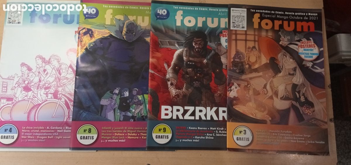 Comics: Comic.Forum.Manga.N 3,4,8 y 9.