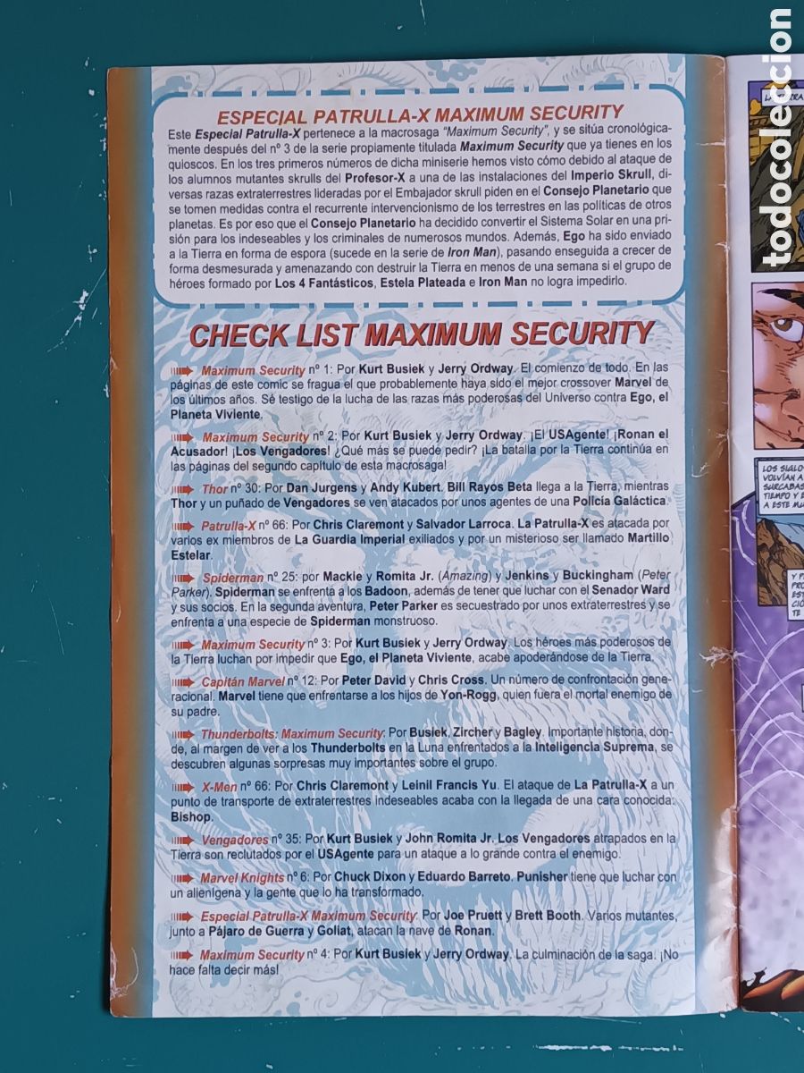 C&oacute;mics: Maximum Security: Especial Patrulla X FORUM - MARVEL 2001 - Foto 2