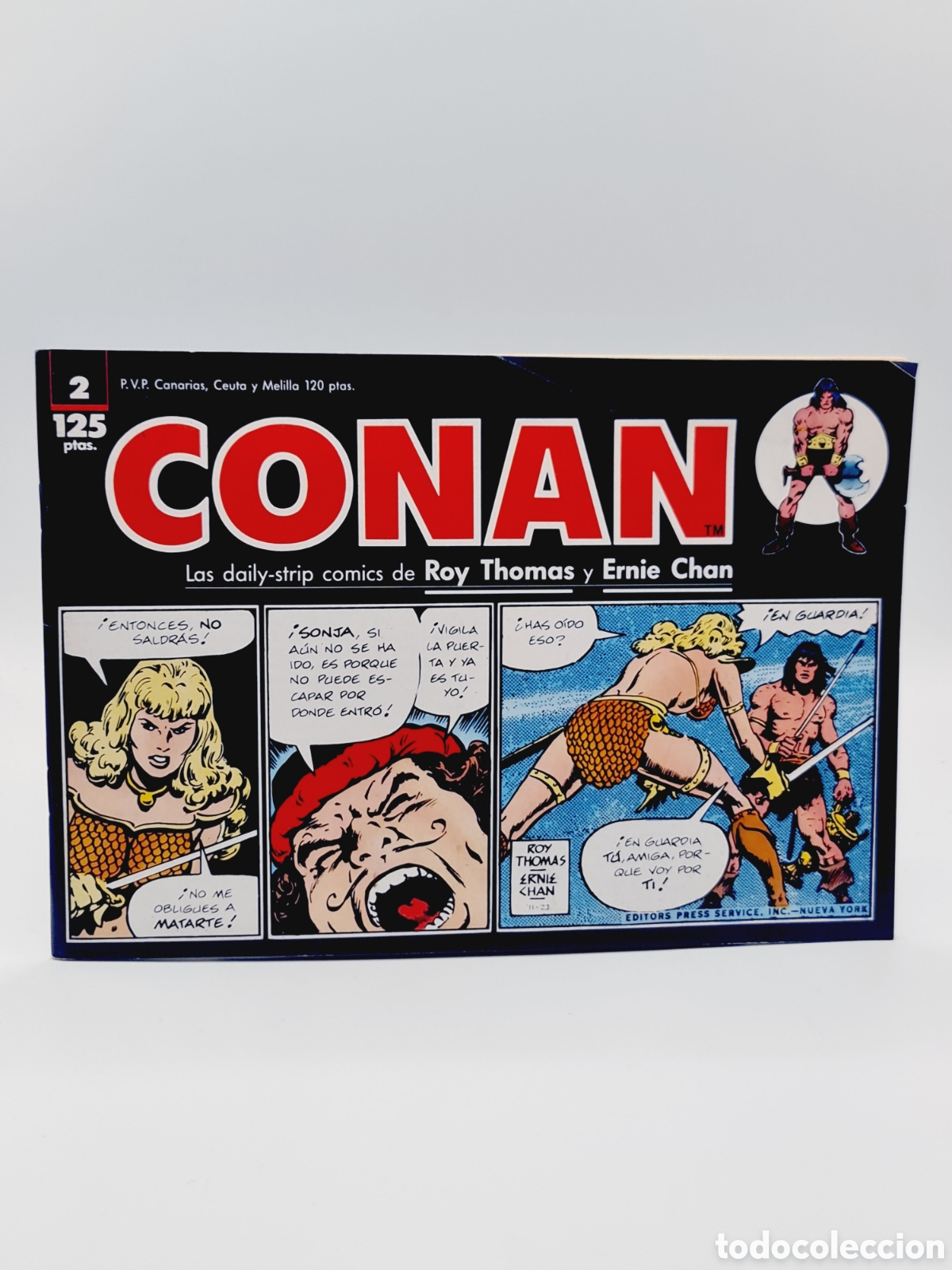 C&oacute;mics: EXCELENTE ESTADO CONAN 2 TIRAS DE PRENSA FORUM - Foto 1