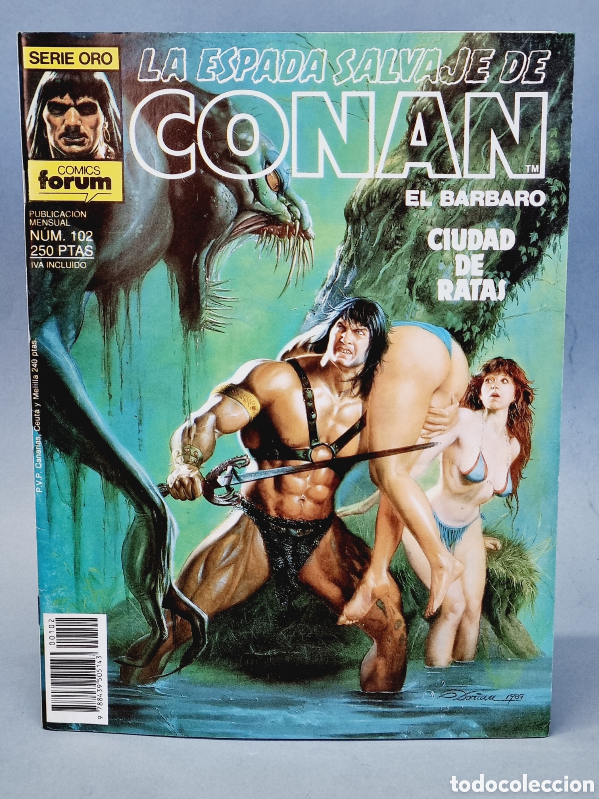 C&oacute;mics: EXCELENTE LA ESPADA SALVAJE DE CONAN 102 SERIE ORO COMICS FORUM GRAPA - Foto 1