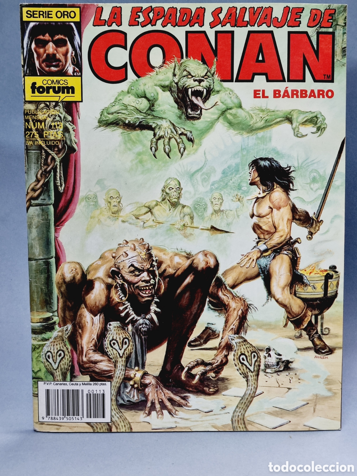 C&oacute;mics: EXCELENTE LA ESPADA SALVAJE DE CONAN 113 SERIE ORO COMICS FORUM GRAPA - Foto 1