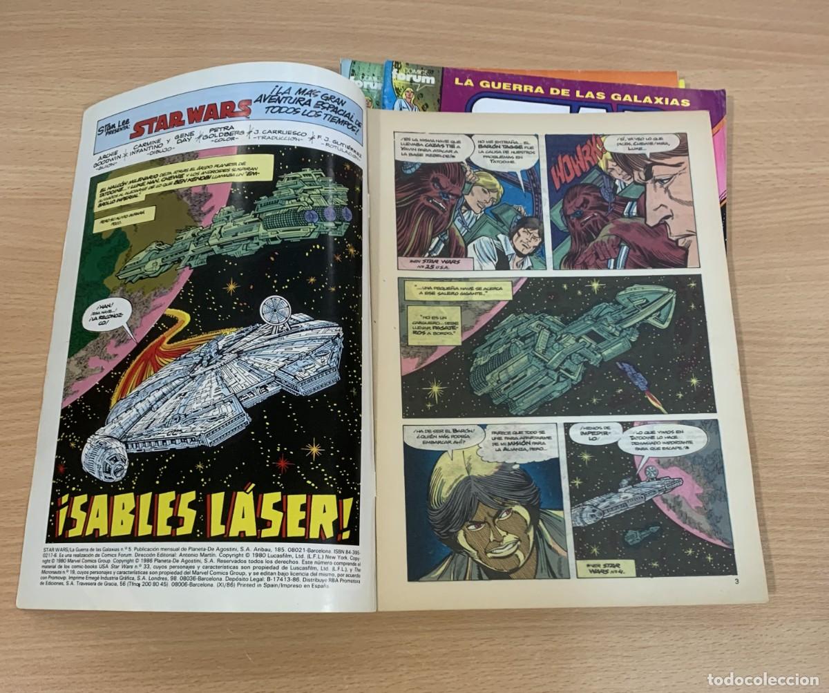 C&oacute;mics: LOTE DE 6 COMICS STAR WARS (n&ordm; 5 AL 10). FORUM, 1986 - Foto 4