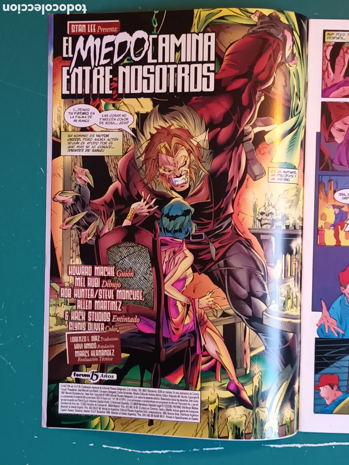 C&oacute;mics: X-Factor vol 2 N&ordm; 28 FORUM - MARVEL 1998 Dientes de Sable Omega Rojo - Foto 2