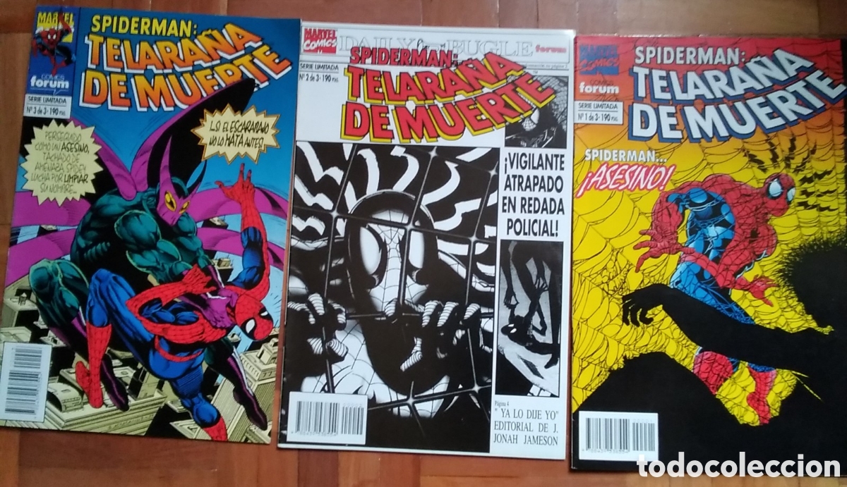 C&oacute;mics: Spiderman telara&ntilde;a de muerte comic colecci&oacute;n completa 3 n&uacute;meros - Foto 1