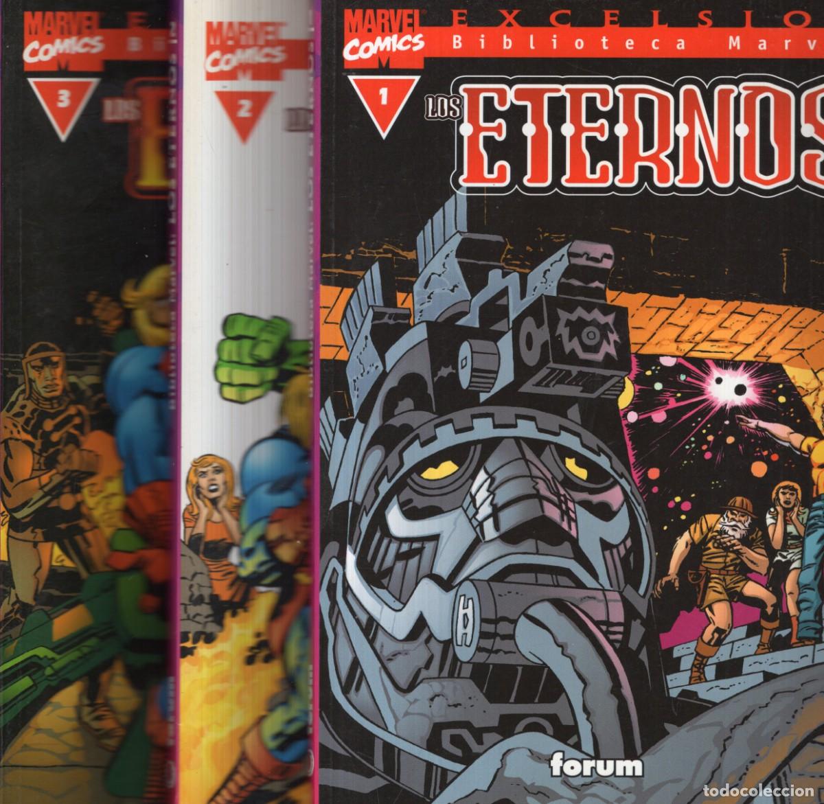 C&oacute;mics: BIBLIOTECA MARVEL LOS ETERNOS COMPLETA 1 AL 3 - FORUM - ESTADO EXCELENTE - Foto 1