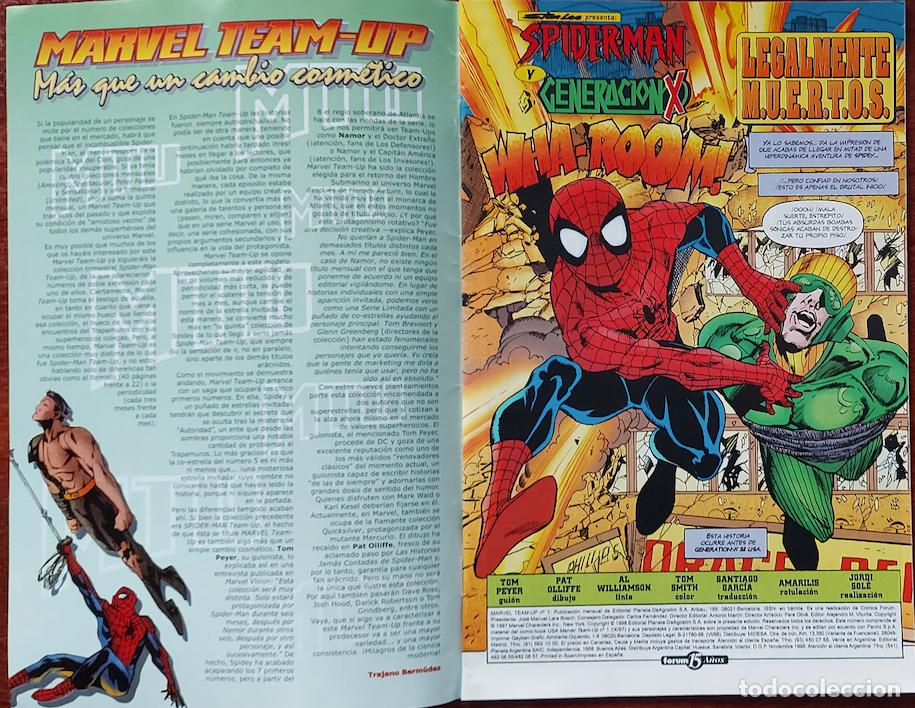C&oacute;mics: Marvel Team Up Spiderman y Generaci&oacute;n-X n&ordm; 1 - Comics Forum - 1998 - Foto 3