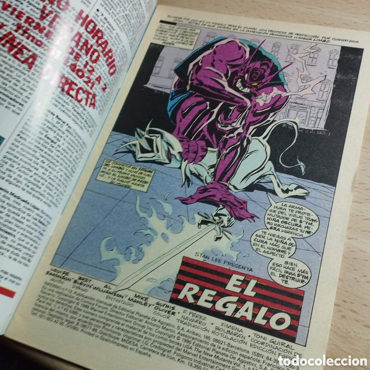 C&oacute;mics: Infierno. Los nuevos mutantes. N&ordm;12. Forum Comics.1990 - Foto 3