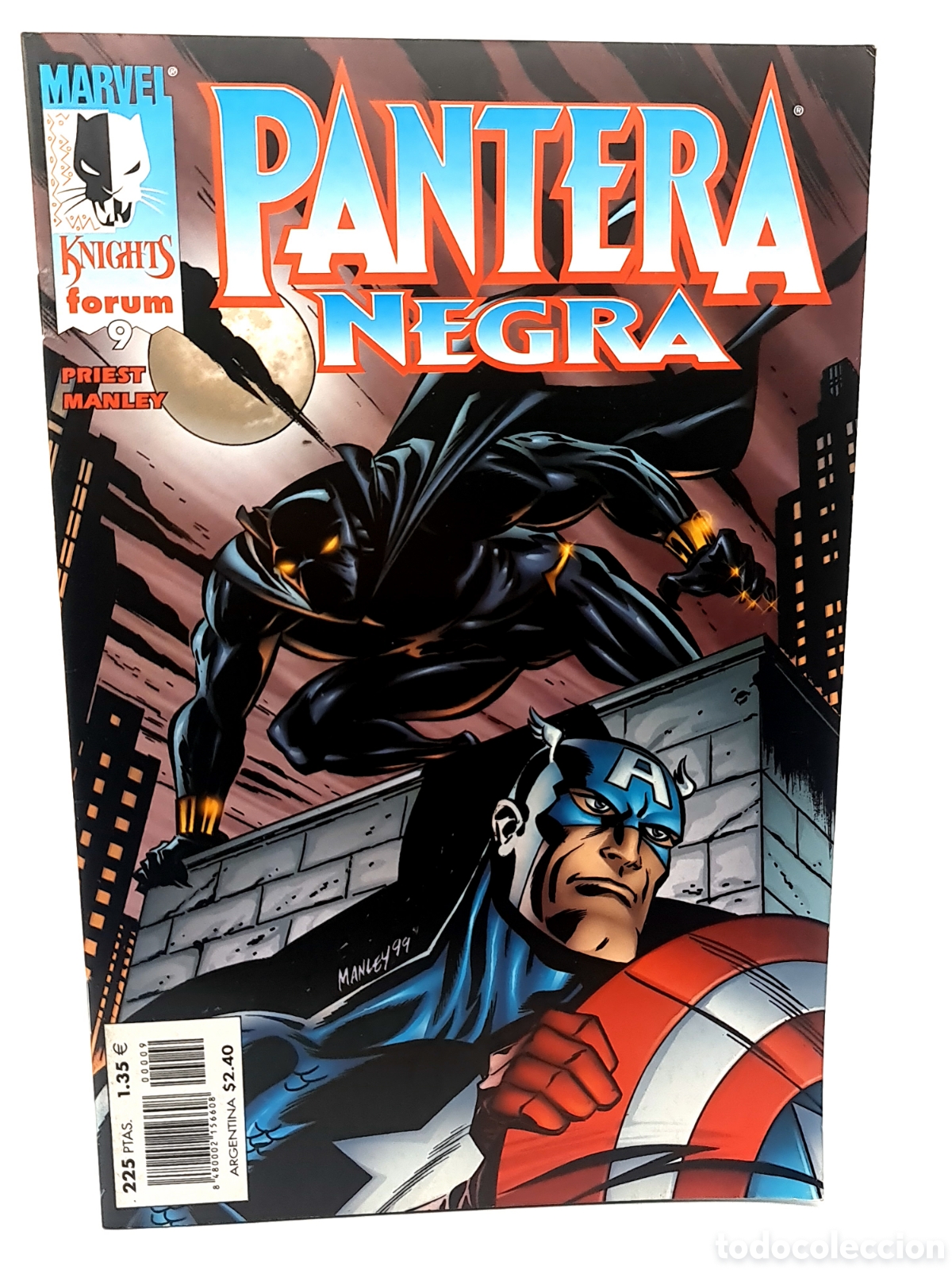 C&oacute;mics: DE KIOSCO MARVEL KNIGHTS PANTERA NEGRA 9 FORUM COMICS GRAPA - Foto 1