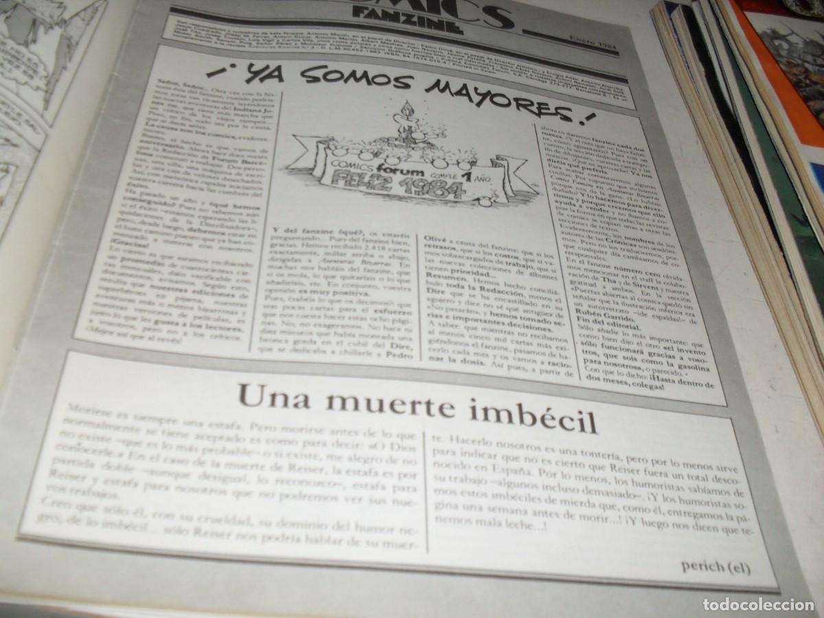 Comics: COMICS FANZINE N&ordm; 1,ENERO 1984,CON ARTICULO DEDICADO A REISER.FORUM,1984