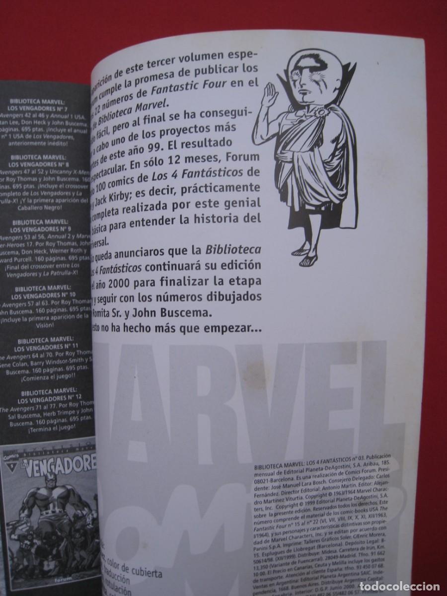 C&oacute;mics: BIBLIOTECA MARVEL - LOS 4 FANTASTICOS - N&ordm; 3 - FORUM. - Foto 10