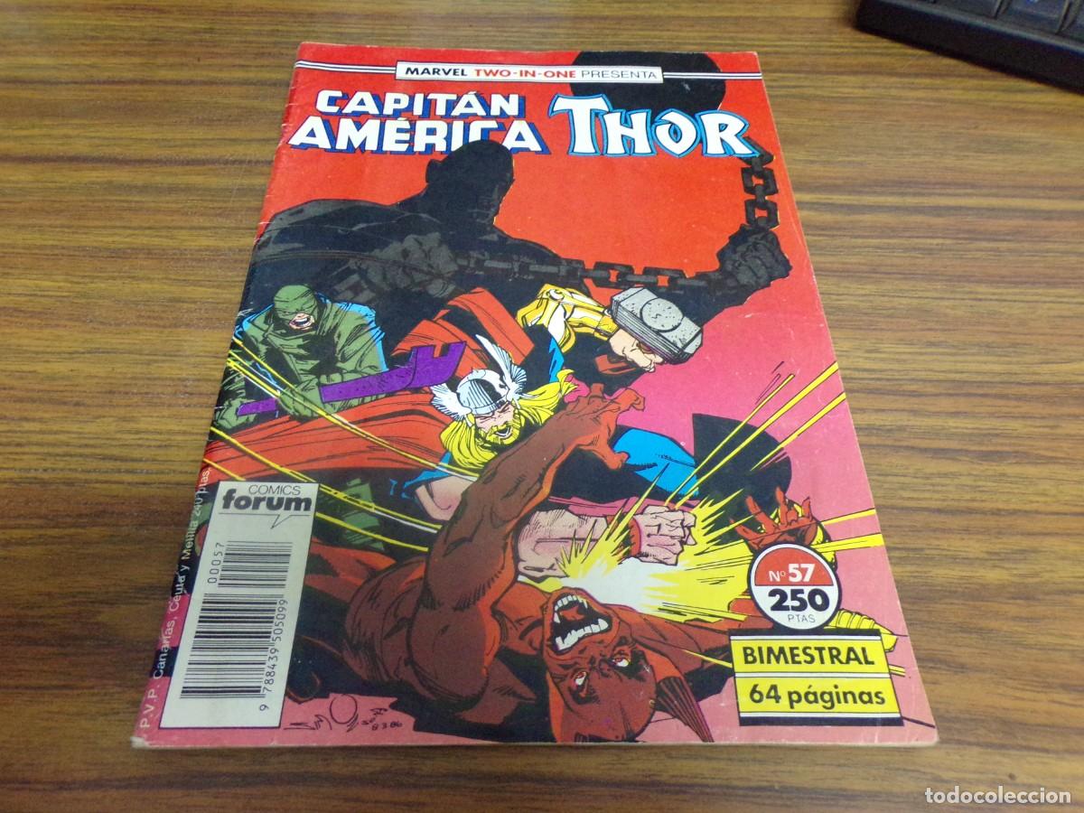 C&oacute;mics: MARVEL TWO-IN-ONE PRESENTA. CAPIT&Aacute;N AM&Eacute;RICA THOR. N&ordm; 57. FORUM - Foto 1