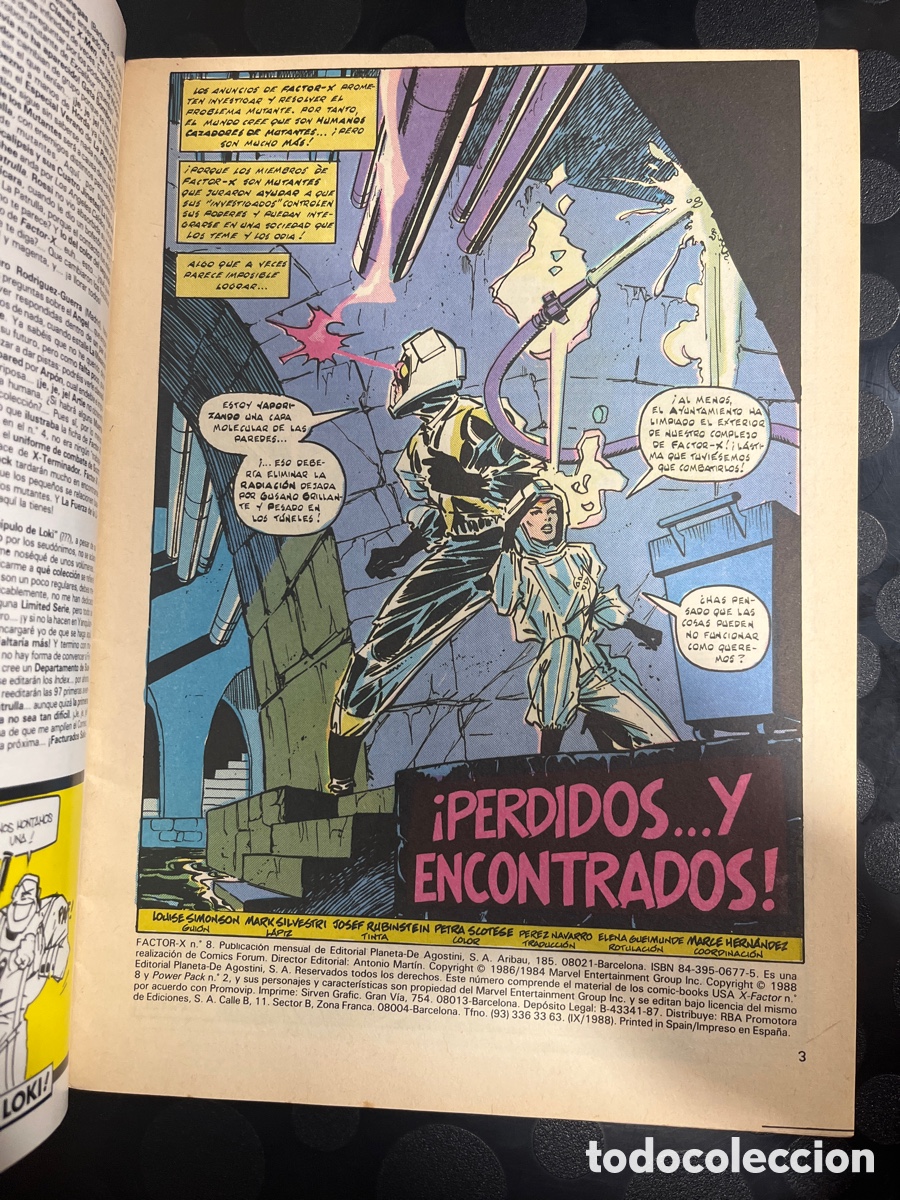 C&oacute;mics: FACTOR X VOL.1 N.8 PERDIDOS Y ENCONTRADOS ( 1988/1995 ) - Foto 3