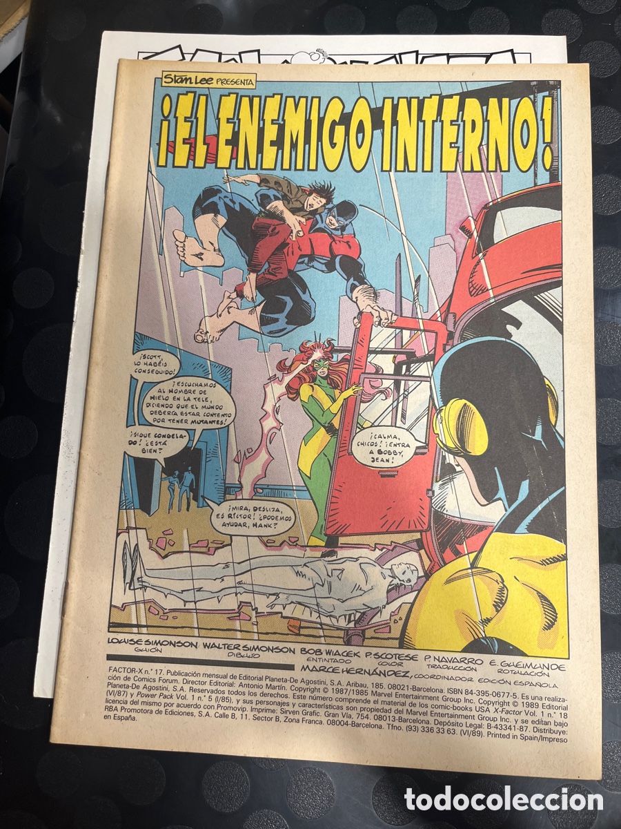 C&oacute;mics: FACTOR X VOL.1 N.17 EL ENEMIGO INTERNO ( 1988/1995 ) - Foto 3