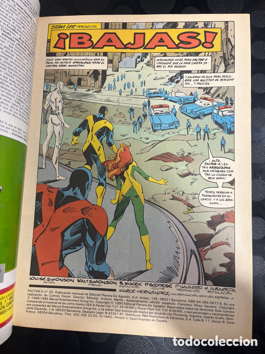 C&oacute;mics: FACTOR X VOL.1 N.25 LA CA&Iacute;DA DE LOS MUTANTES ( 1988/1995 ) - Foto 3