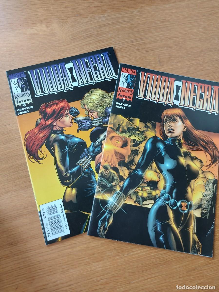 C&oacute;mics: LOTE CON 2 EJEMPLARES (DE 3) DE VIUDA NEGRA VOL. 1. GRAPA. FORUM. MARVEL. 2000. - Foto 1