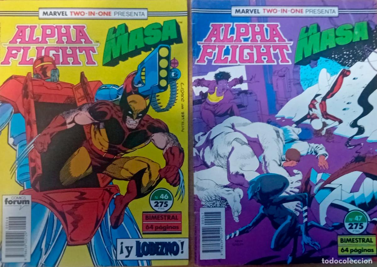 C&oacute;mics: comic ALPHA FLIGHT / LA MASA N&uacute;m 46 y 47 buen estado - Foto 1
