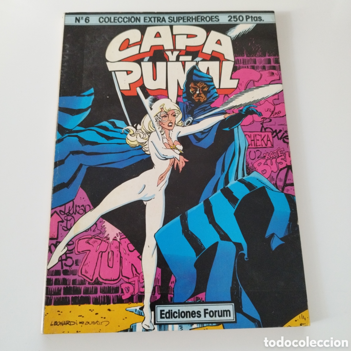 Comics: CAPA Y PU&Ntilde;AL / # 6 / COLECCI&Oacute;N EXTRA SUPERH&Eacute;ROES/ ED. FORUM / 1984