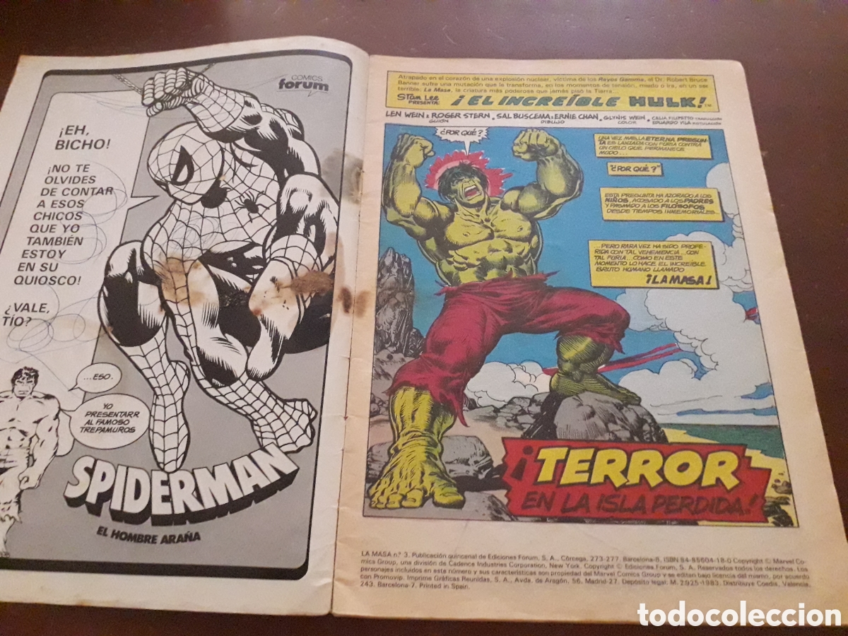 C&oacute;mics: La Masa. El Incre&iacute;ble Hulk num 3. Usado - Foto 2