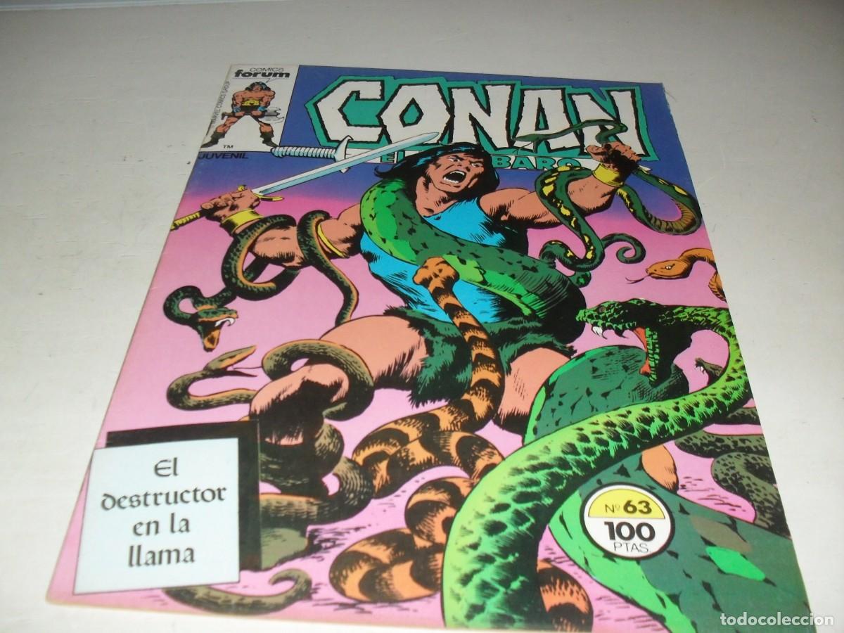 C&oacute;mics: CONAN EL BARBARO 63 EL DESTRUCTOR EN LA LLAMA.1&ordf; COLECCION DE FORUM,1983 - Foto 1