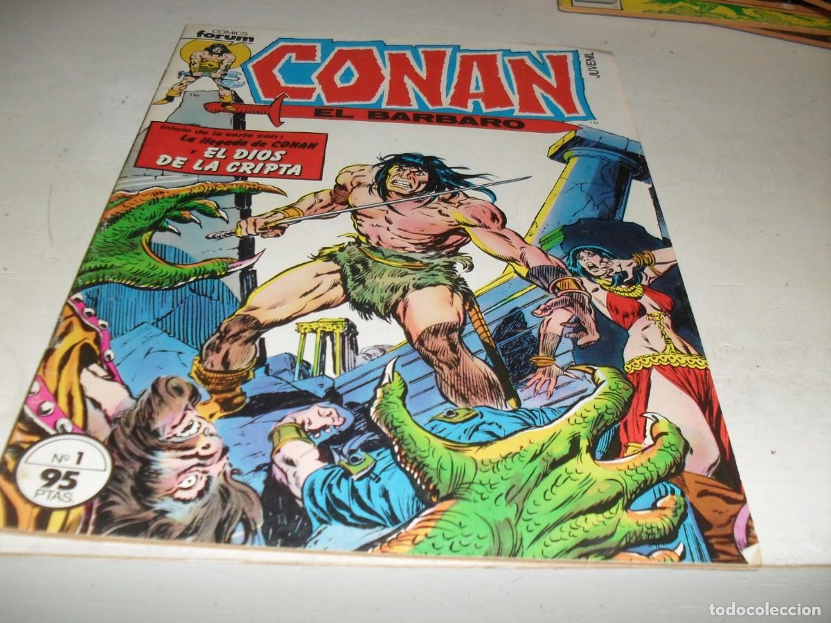 C&oacute;mics: CONAN EL BARBARO 1,EL PRIMER CONAN DE FORUM,EL DIOS DE LA CRIPTA&iexcl;.1&ordf; COLECCION DE FORUM,1983 - Foto 1
