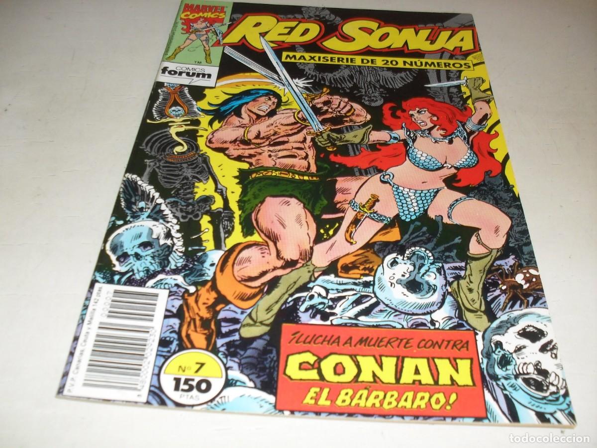 C&oacute;mics: RED SONJA,LA DIABLESA DE LA ESPADA,N&ordm; 7,CON CONAN,(DE 2O),CON THONGOR DE COMPLEMENTO.FORUM,1992 - Foto 1
