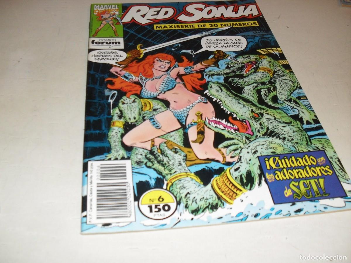 C&oacute;mics: RED SONJA,LA DIABLESA DE LA ESPADA,N&ordm; 6,(DE 2O),CON THONGOR DE COMPLEMENTO.FORUM,1992 - Foto 1